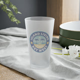 Island Living 16oz Frosted Pint Glass