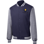 Beachy Fleece Letterman Jacket