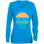 Ocean Blue Moisture-Wicking Long Sleeve Tee -Ladies'