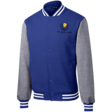 Beachy Fleece Letterman Jacket