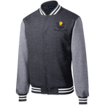 Beachy Fleece Letterman Jacket