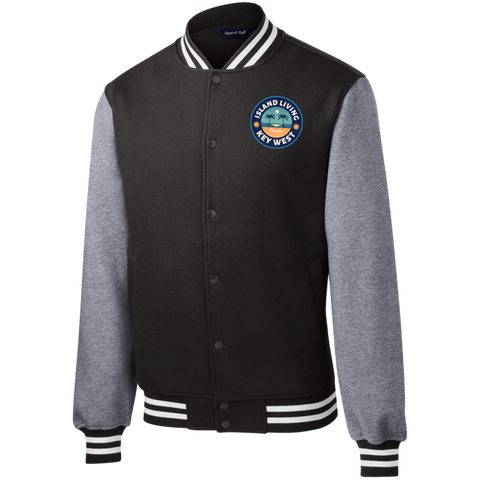 Island Living Fleece Letterman Jacket