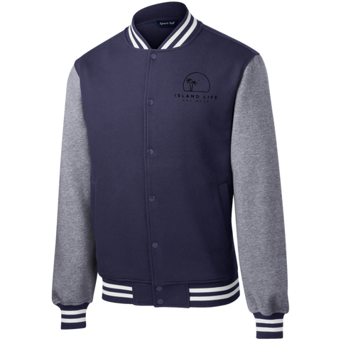 Island Life Fleece Letterman Jacket