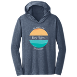 Ocean Blue Triblend T-Shirt Hoodie